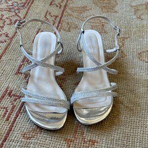 Benjamin Walk Silver Strappy Heels